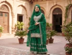 2 Piece - Embroidered Suit - KFE26-59 - Image 3