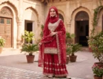 2 Piece - Embroidered Suit - KFE26-59 - Image 4
